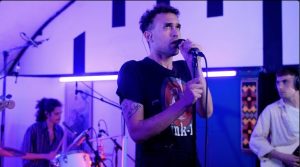 the parrots filming a live session at arcus sounds studio in east london