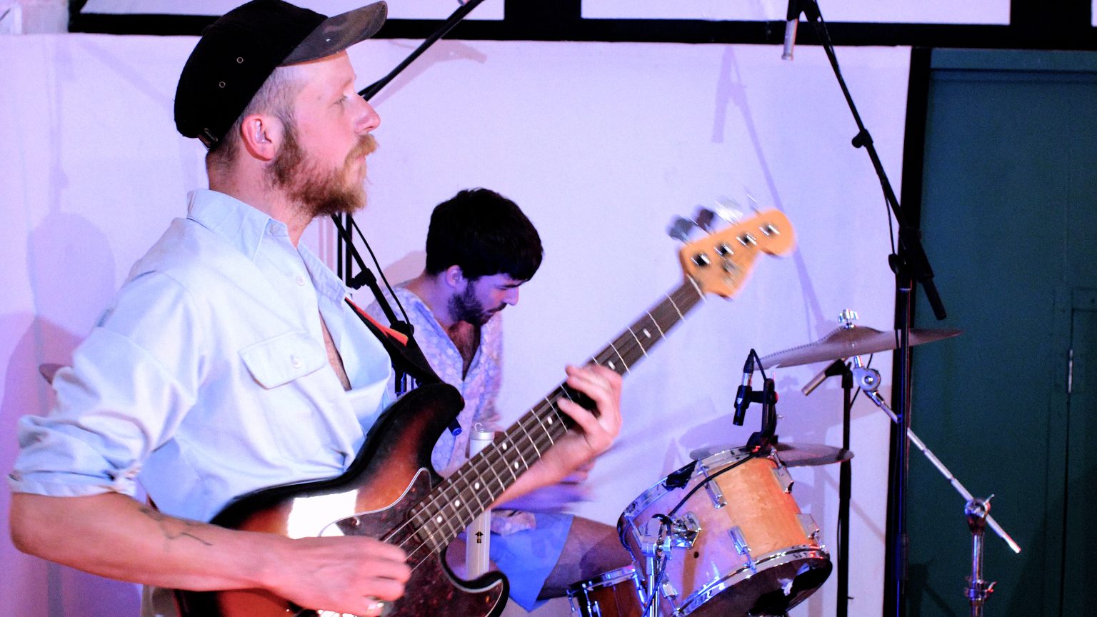 live music recording with Frank on bass and danny on drums