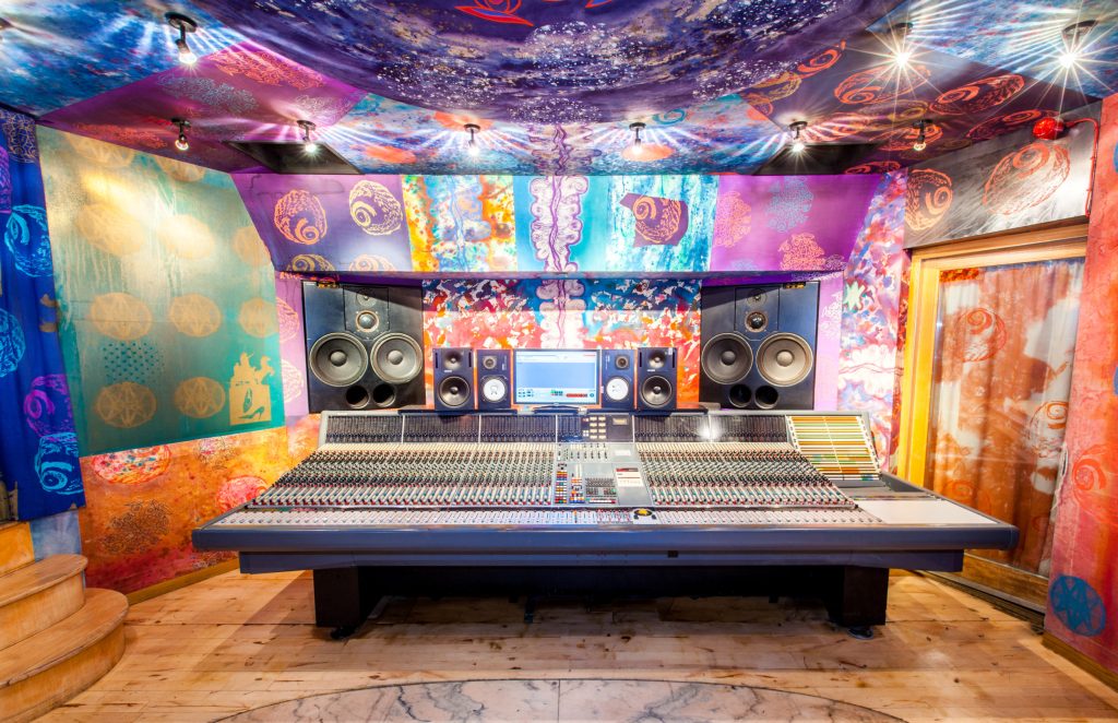 Control room at Strongroom studios, a london music studio